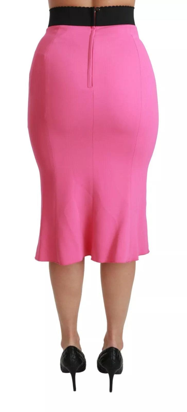 Dolce & Gabbana Rosa Midirock mit hoher Taille und Bleistiftschnitt