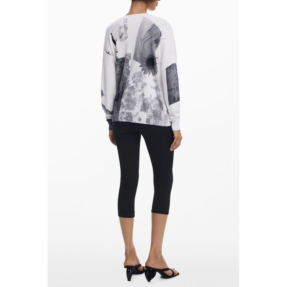 Desigual Weißer Viskose Pullover für Frauen
