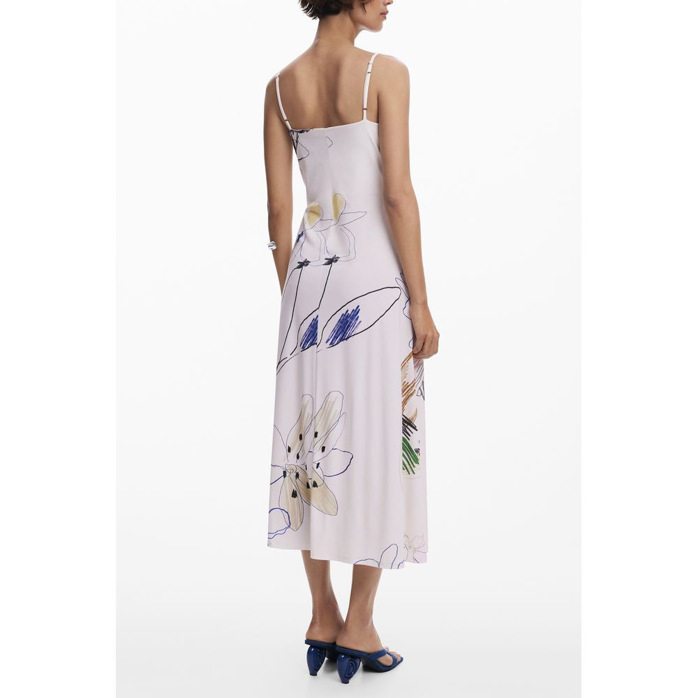 Desigual Women's White Polyester Dress
