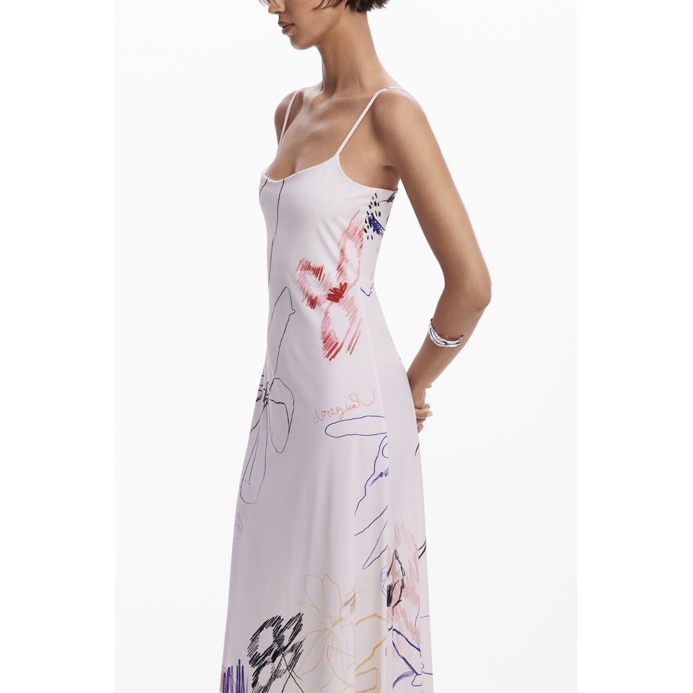 Desigual Women's White Polyester Dress
