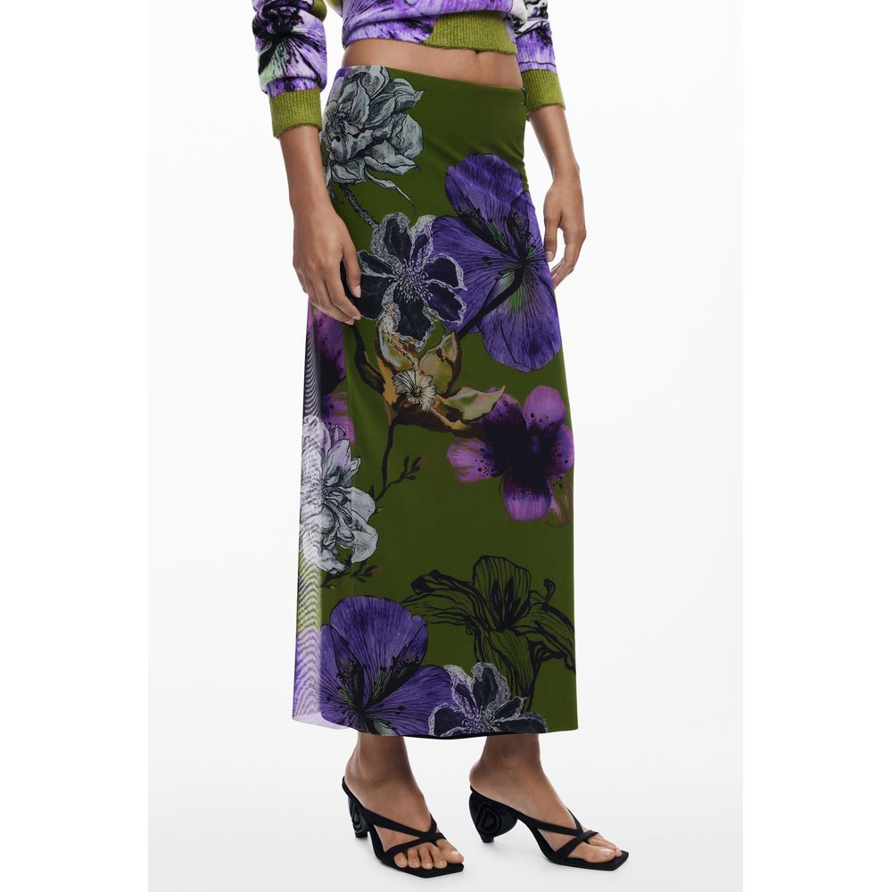 Desigual Grüner Polyester Damenrock