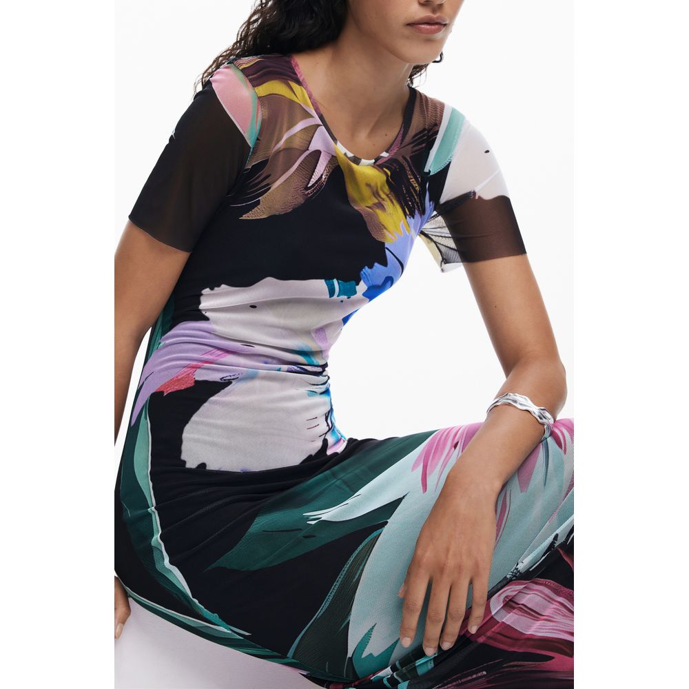 Desigual Schwarzes Freizeitkleid aus Polyester
