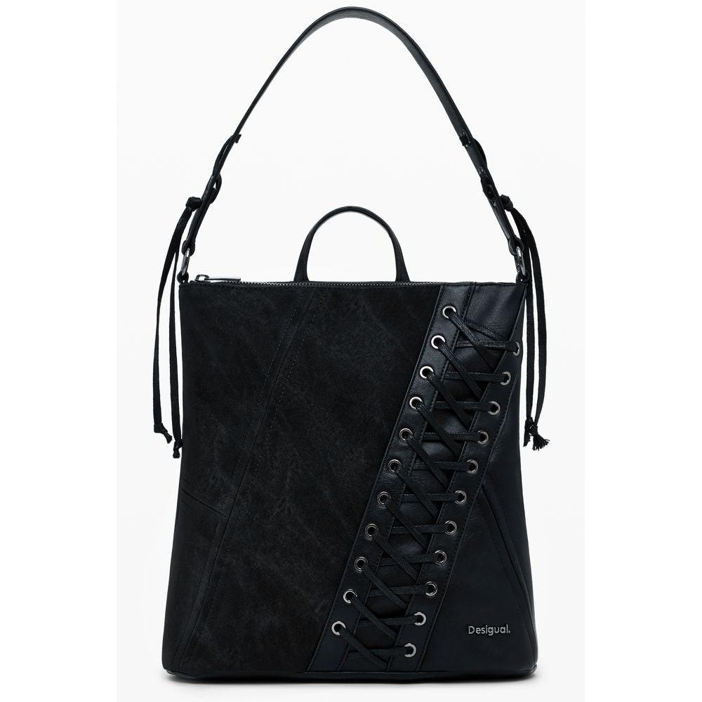 Desigual Schwarzer Polyethylen-Rucksack für Frauen