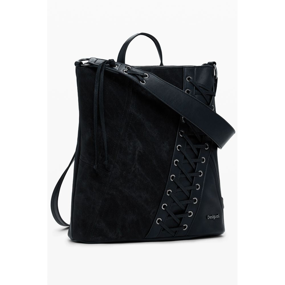 Desigual Schwarzer Polyethylen-Rucksack für Frauen