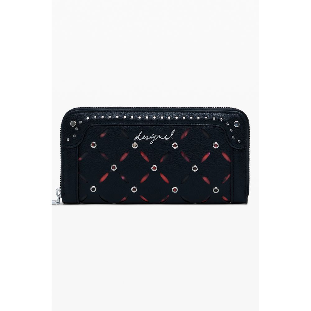 Desigual Schwarzes Polyethylen Portemonnaie für Frauen