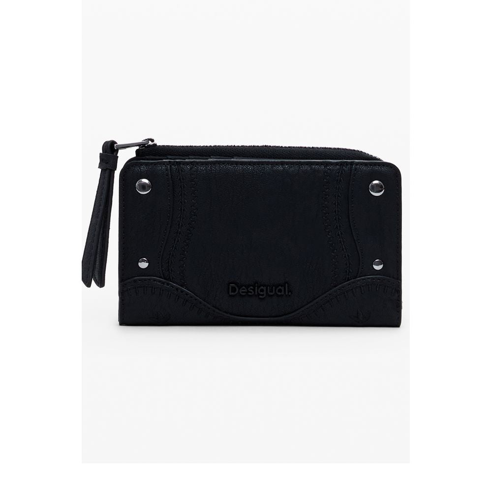 Desigual Schwarzes Polyethylen Portemonnaie für Frauen