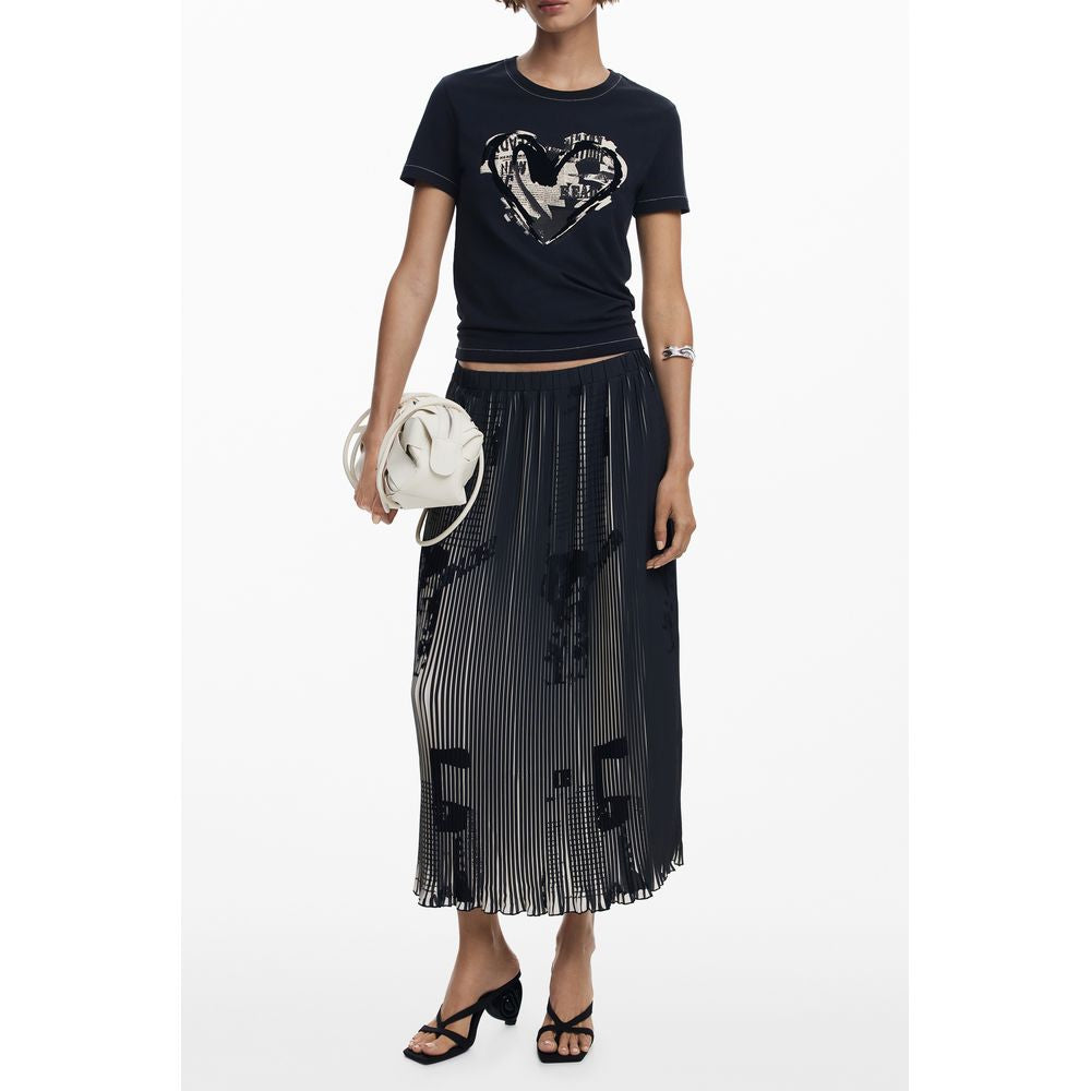 Desigual Schwarzer Polyester-Frauen-Rock