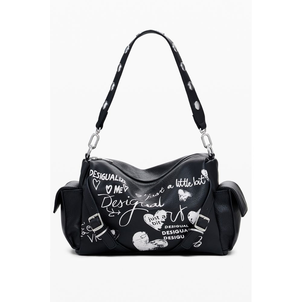 Desigual Schwarze Damen-Handtasche aus Polyurethan
