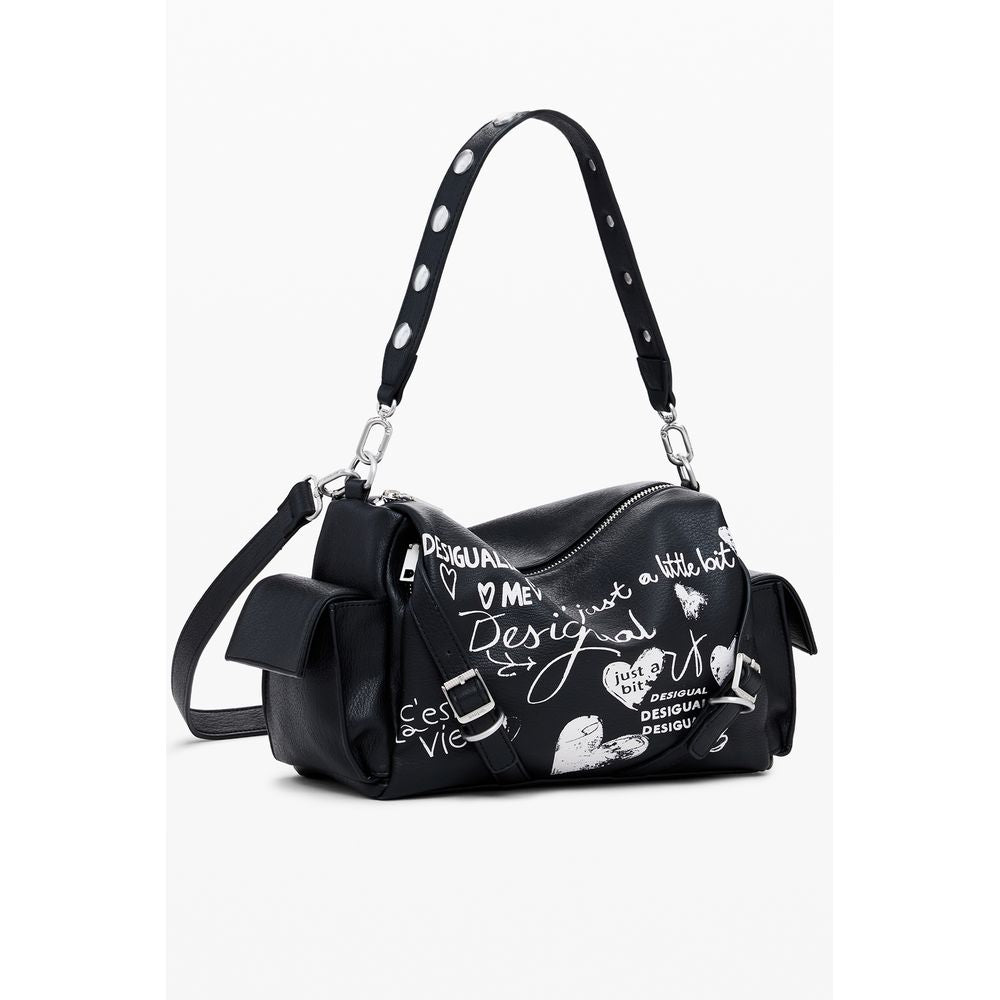 Desigual Schwarze Damen-Handtasche aus Polyurethan