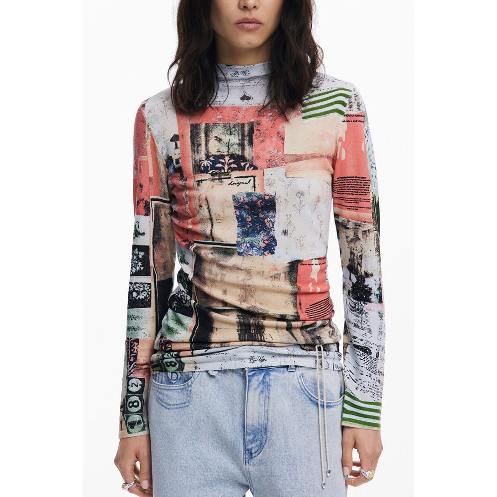 Desigual Pink Viscose Women's Sweater