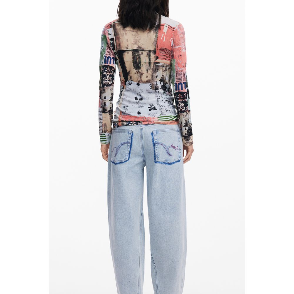 Desigual Pink Viscose Women's Sweater