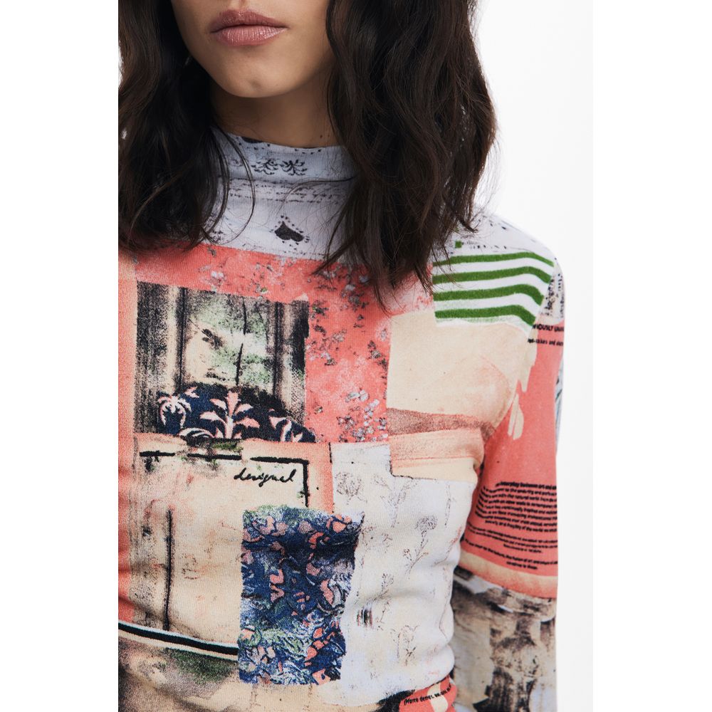 Desigual Pink Viscose Women's Sweater