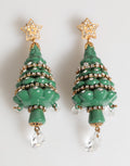 Dolce & Gabbana Gold Messing Multicolor Weihnachtsbaum-Ohrringe