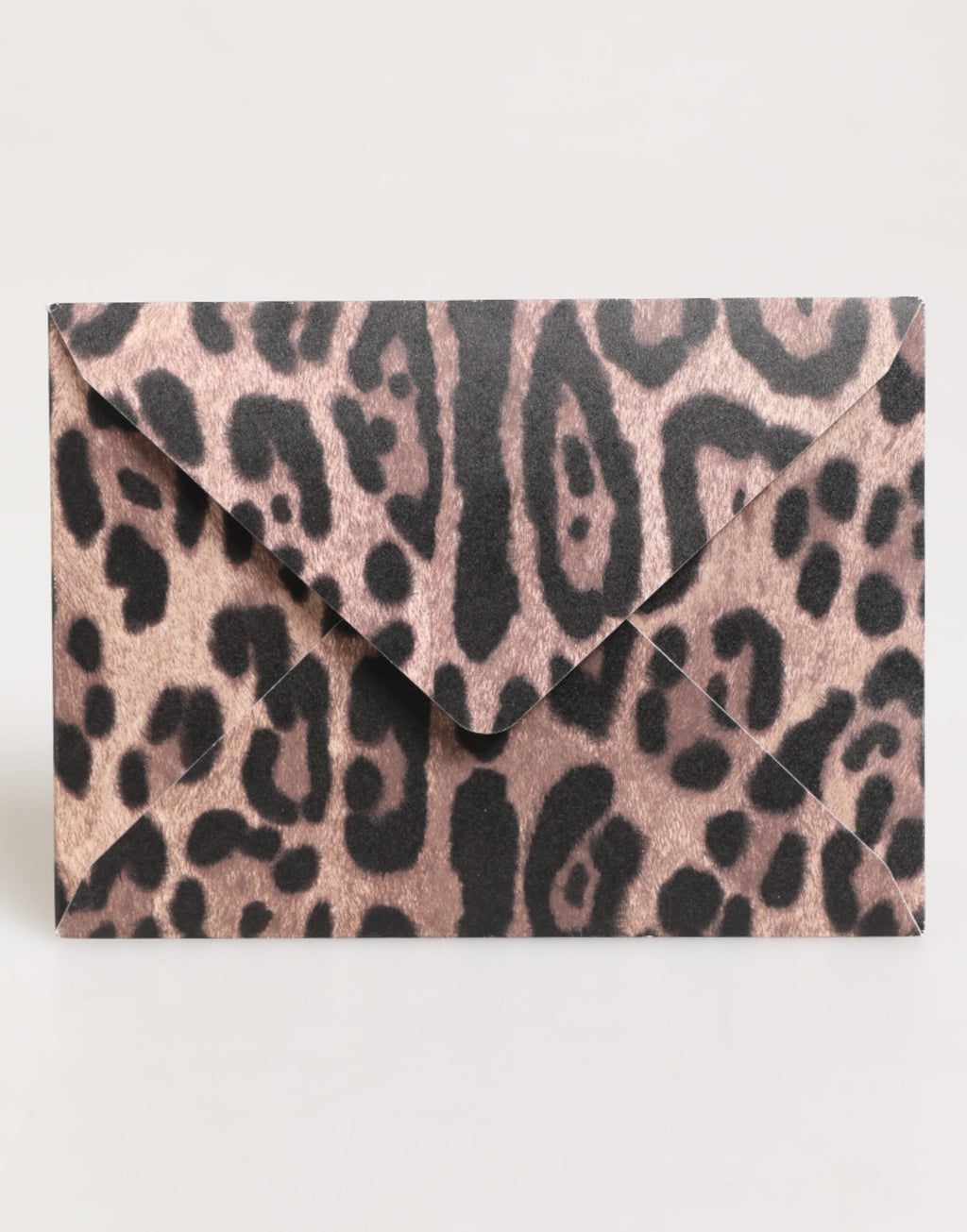 Dolce & Gabbana Multicolor Leopard Print Umschlag Papier Postkarte Halter