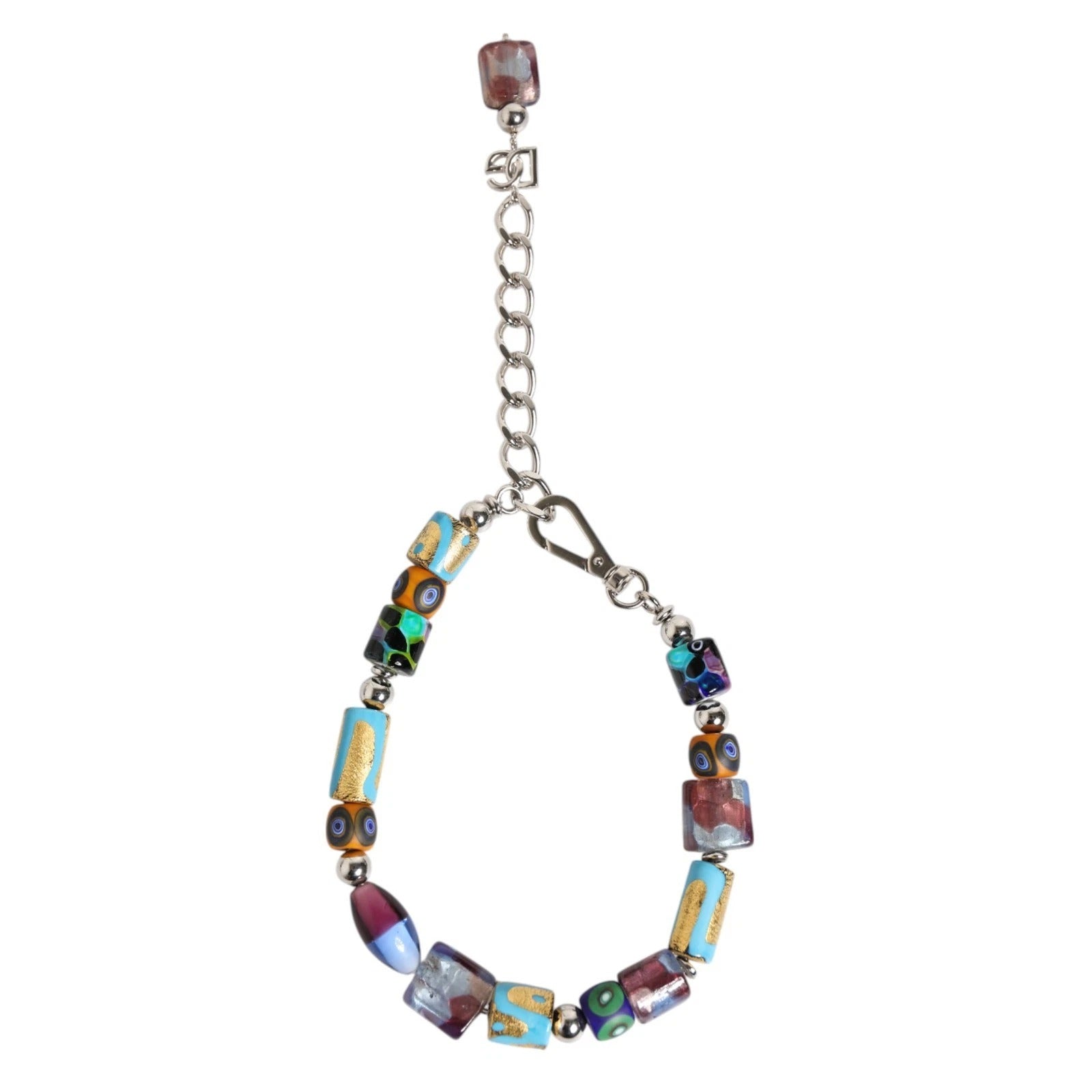Dolce & Gabbana Multicolor Muranoglasperlen Messing Zamak Halskette