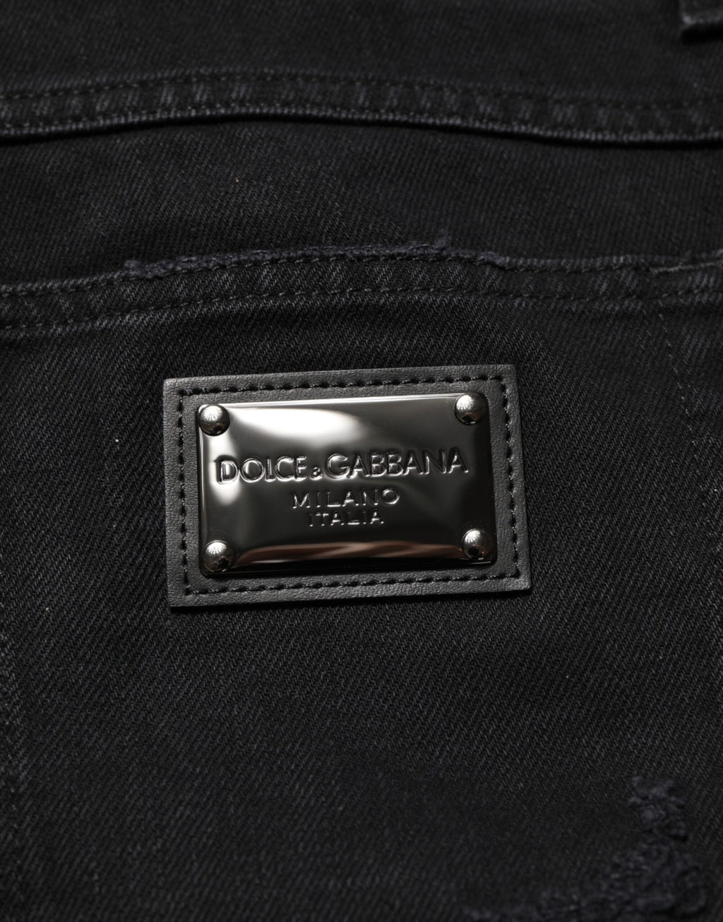 Dolce & Gabbana Black Cotton Regular Denim Men's Jeans