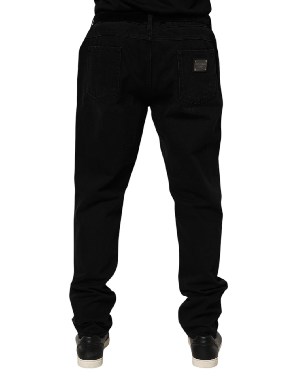Dolce & Gabbana Black Cotton Regular Denim Men's Jeans