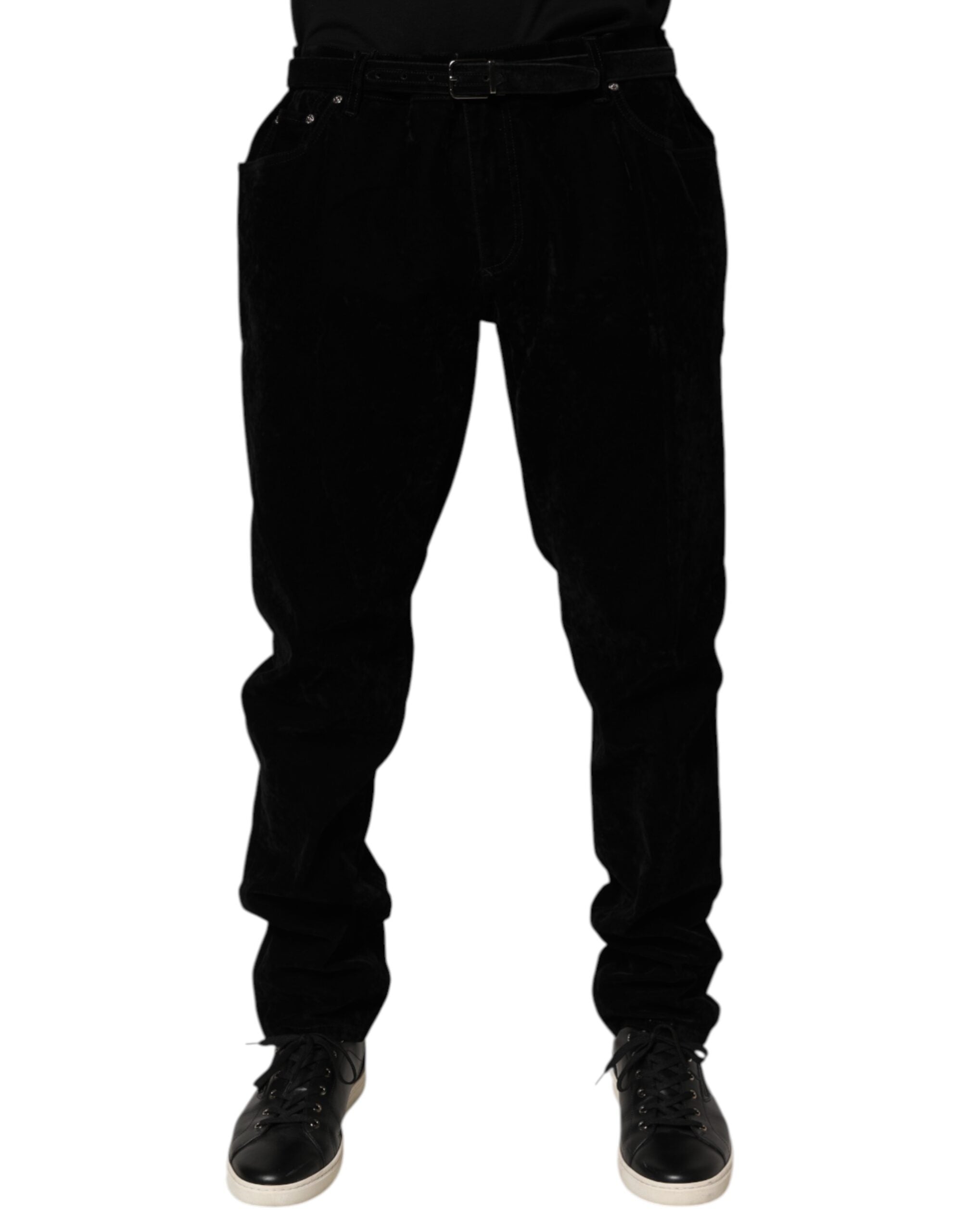 Dolce & Gabbana Black Slim Fit Cotton Denim Jeans