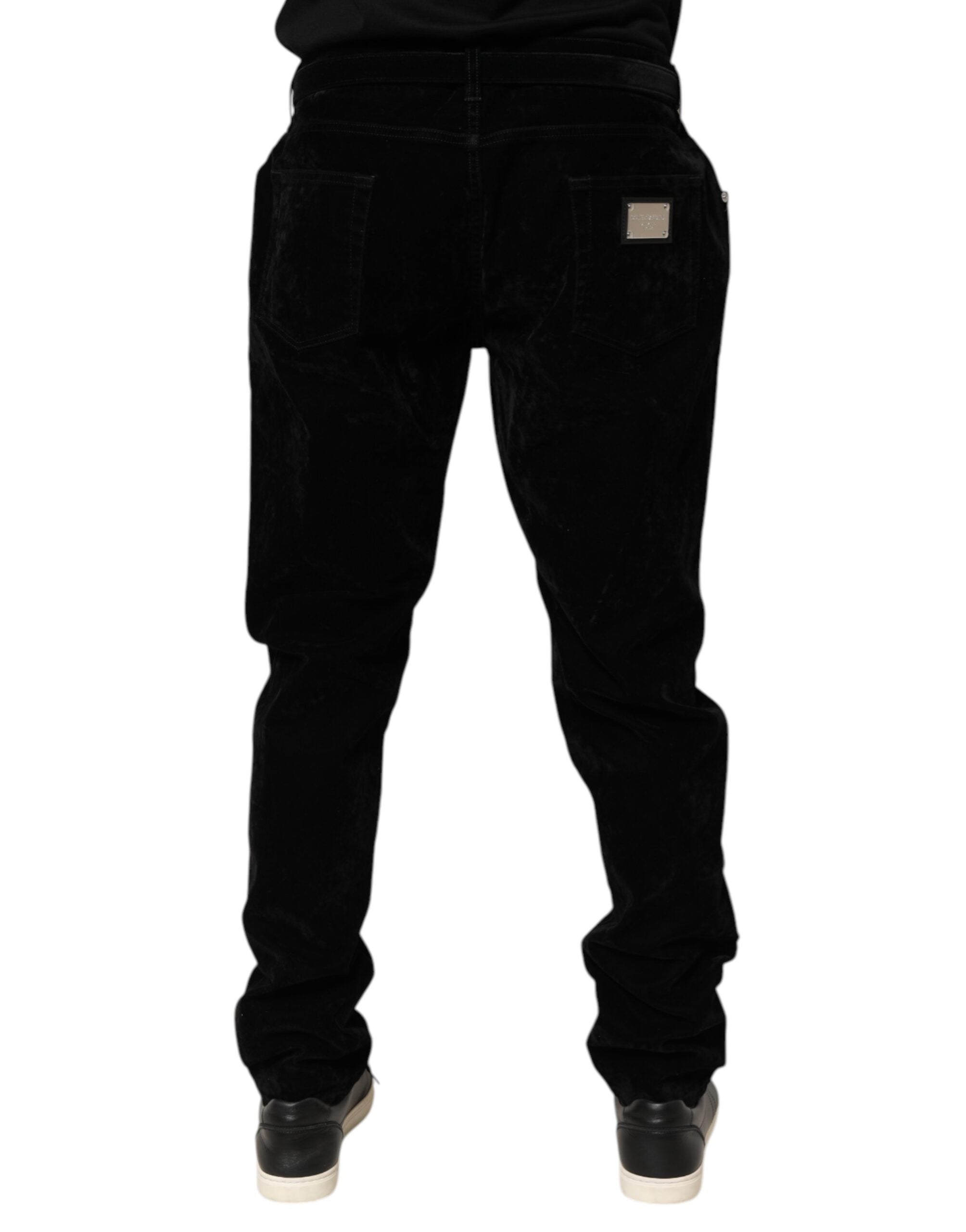 Dolce & Gabbana Black Slim Fit Cotton Denim Jeans