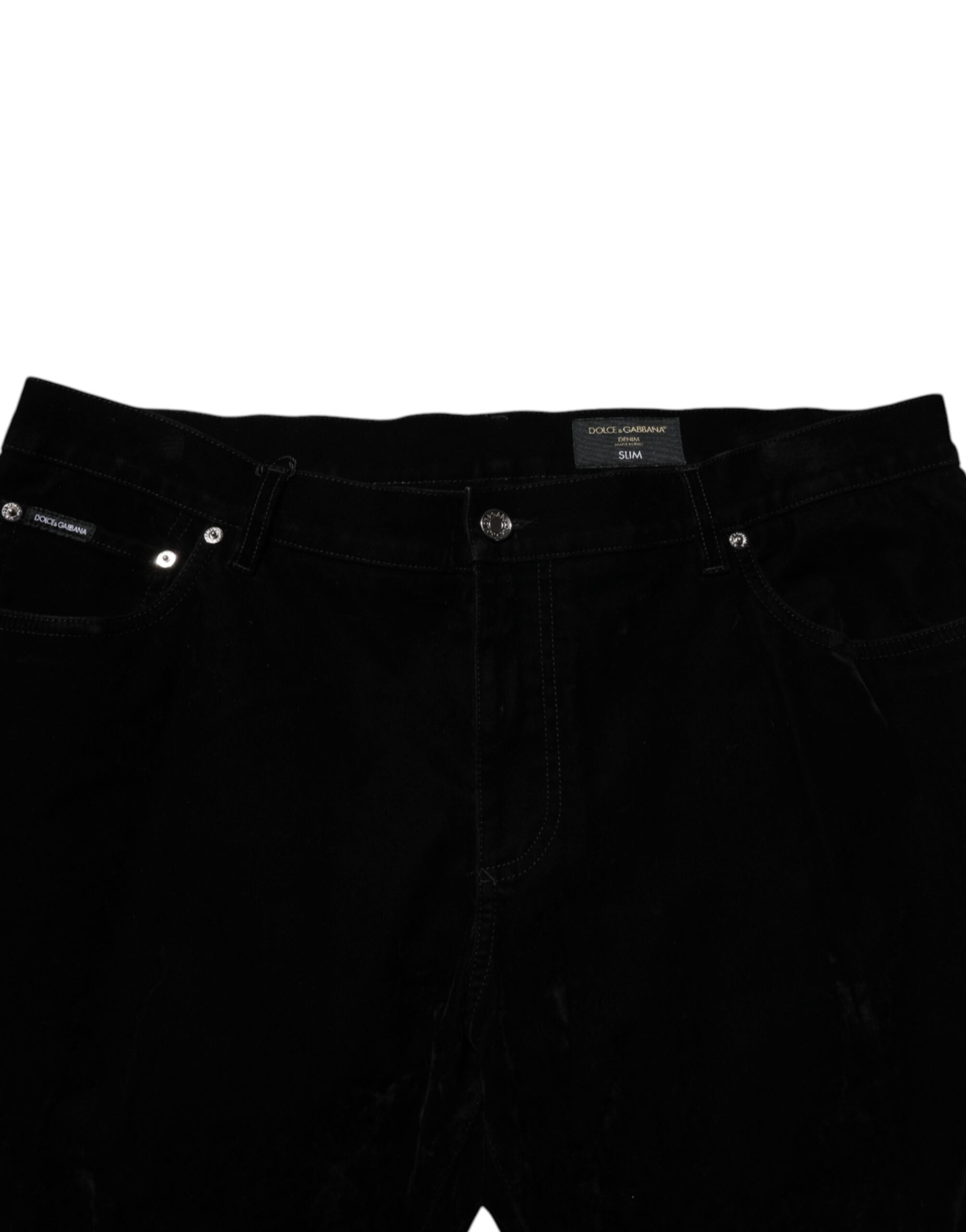 Dolce & Gabbana Black Slim Fit Cotton Denim Jeans