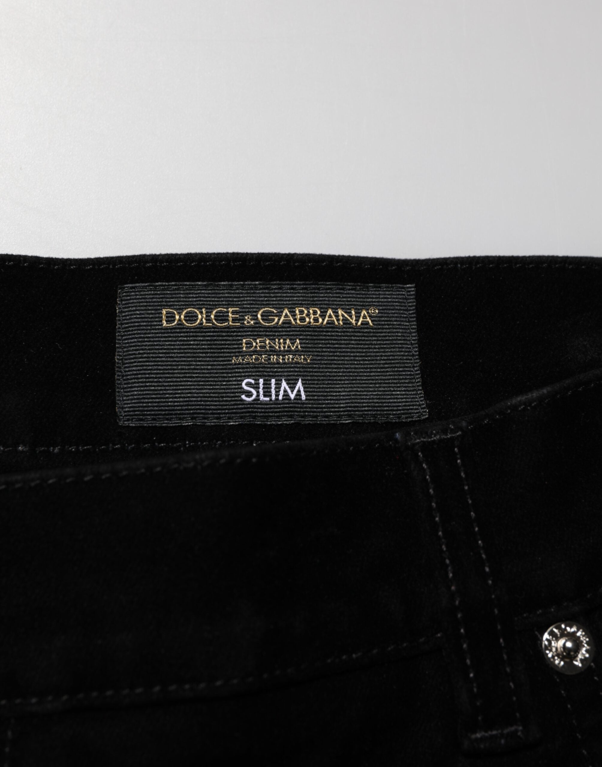 Dolce & Gabbana Black Slim Fit Cotton Denim Jeans