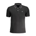 La Martina Schwarzes Herren-Poloshirt aus Baumwolle
