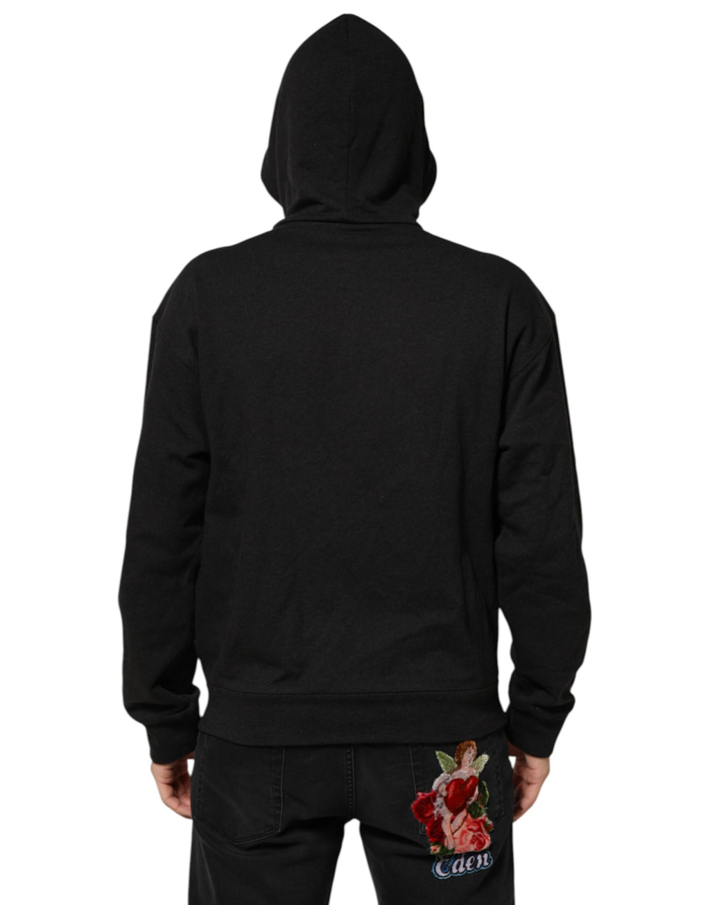 Dolce & Gabbana Black Logo Full-Zip Hoodie Sweatshirt