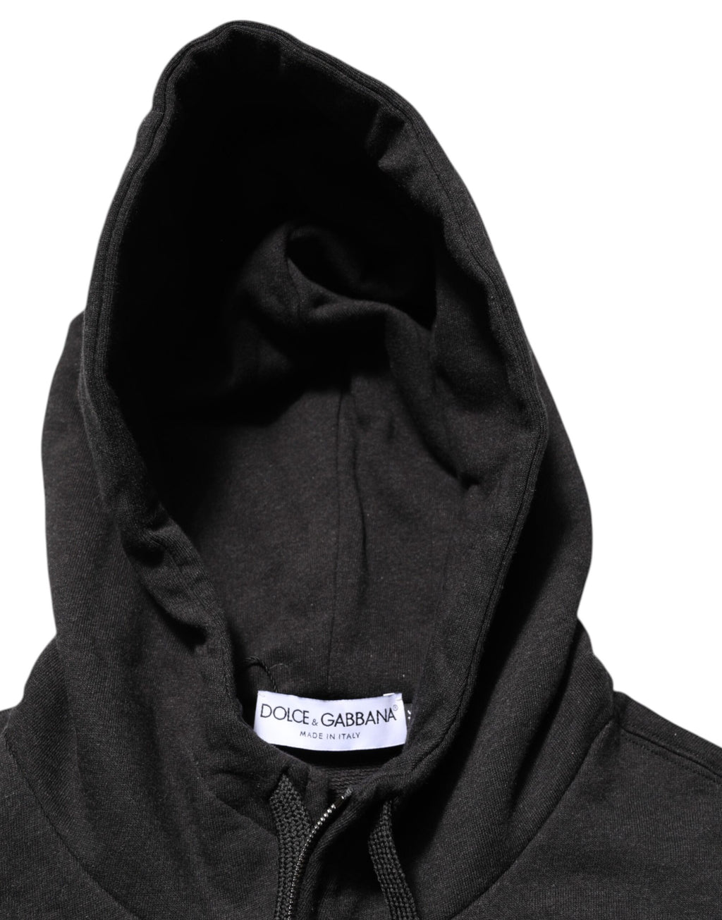 Dolce & Gabbana Black Logo Full-Zip Hoodie Sweatshirt