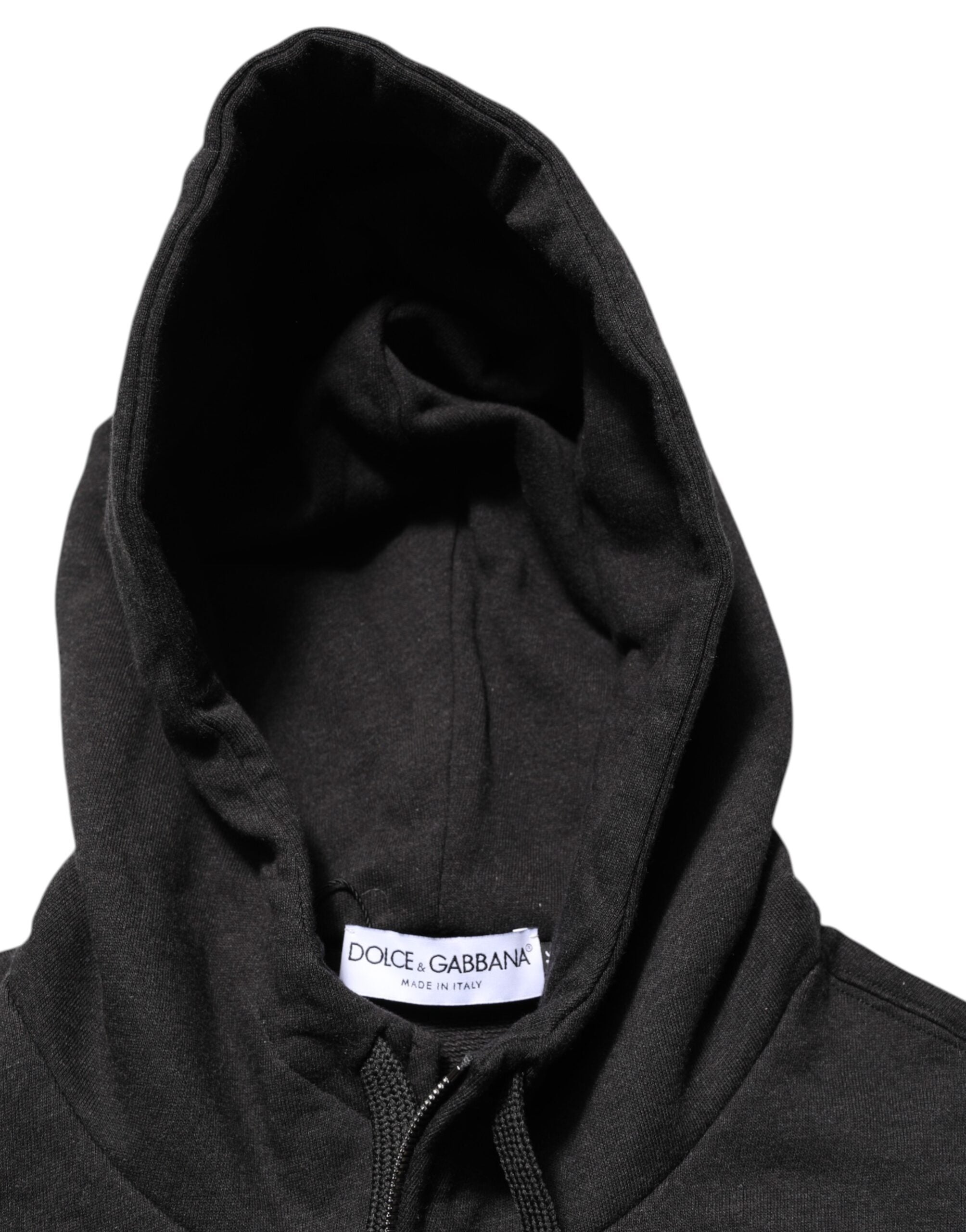Dolce & Gabbana Black Logo Full-Zip Hoodie Sweatshirt