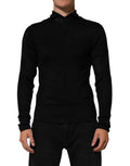 Dolce & Gabbana Black Viscose Turtleneck Sweater