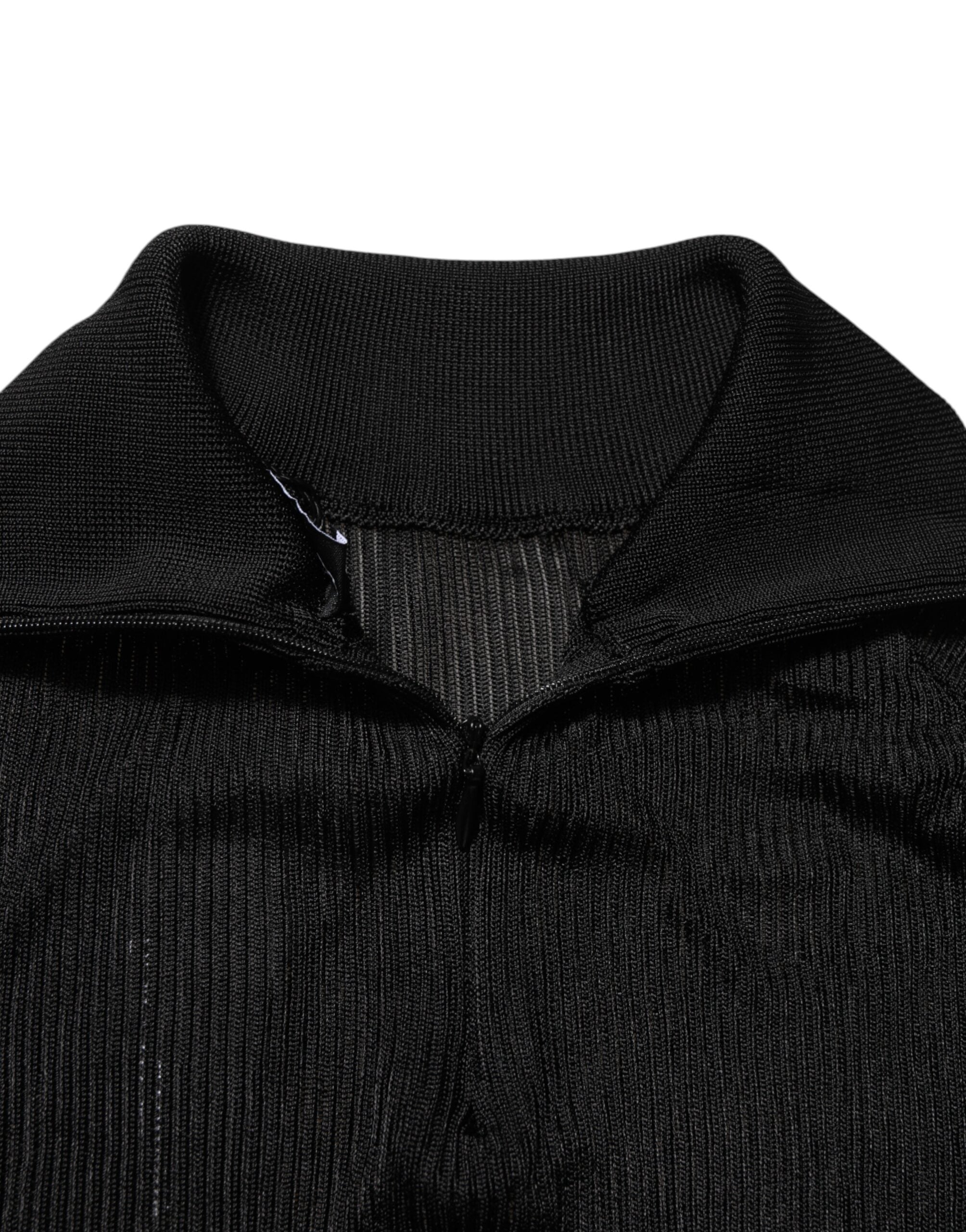 Dolce & Gabbana Black Viscose Turtleneck Sweater