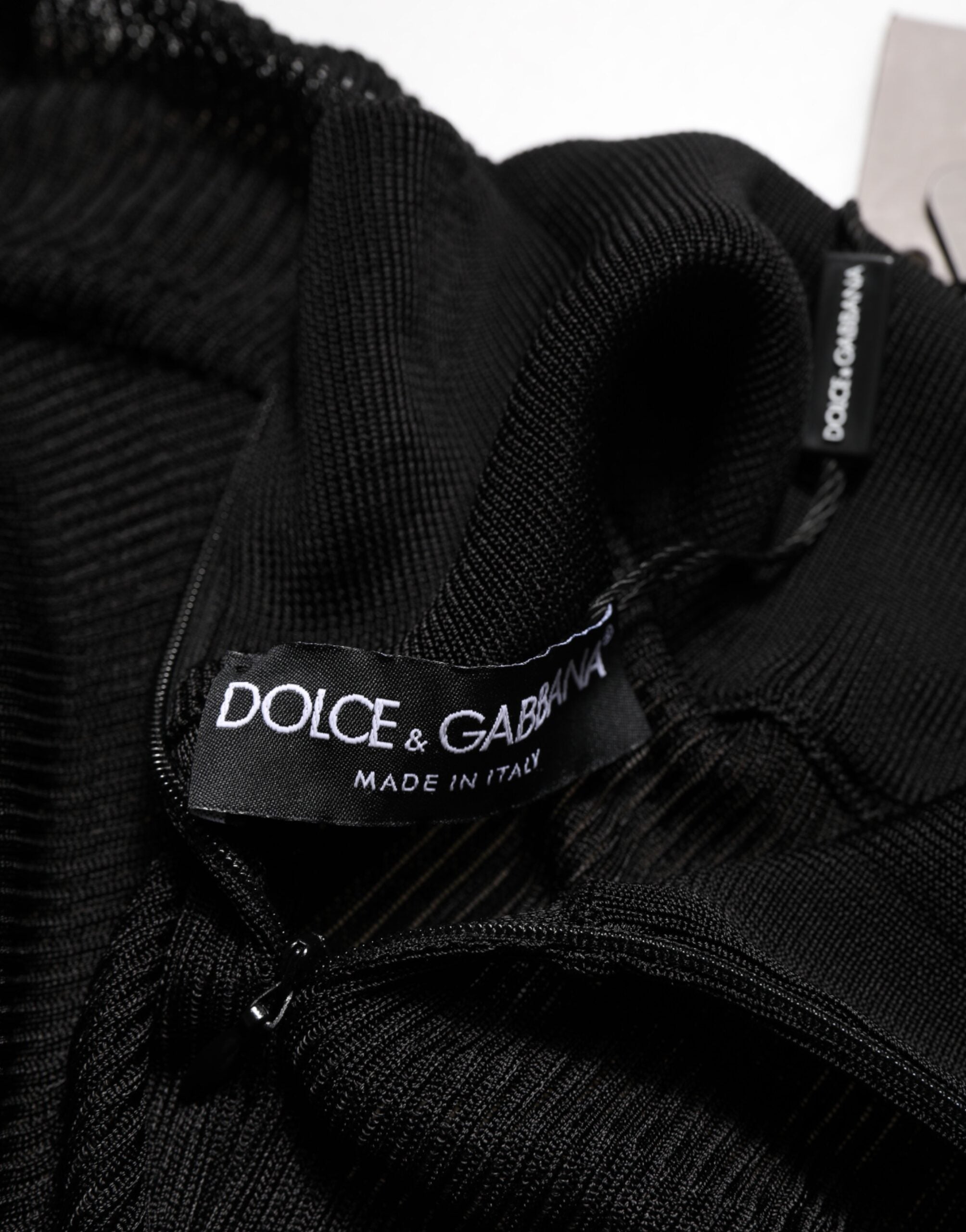 Dolce & Gabbana Black Viscose Turtleneck Sweater