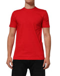 Dolce & Gabbana Red Goodluck 2023 Crew Neck Cotton T-Shirt