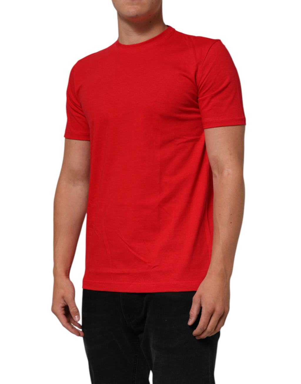 Dolce & Gabbana Red Goodluck 2023 Crew Neck Cotton T-Shirt