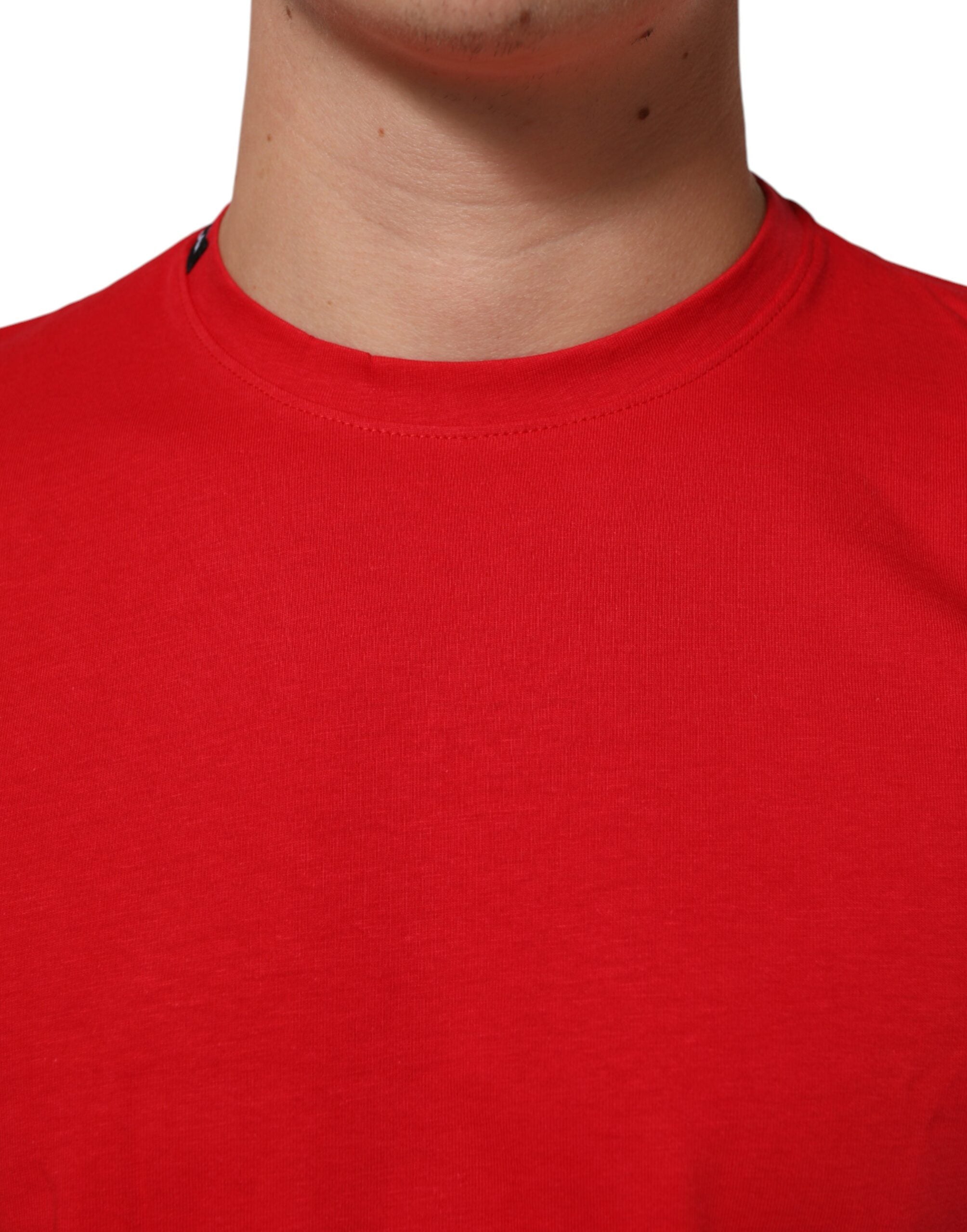 Dolce & Gabbana Red Goodluck 2023 Crew Neck Cotton T-Shirt