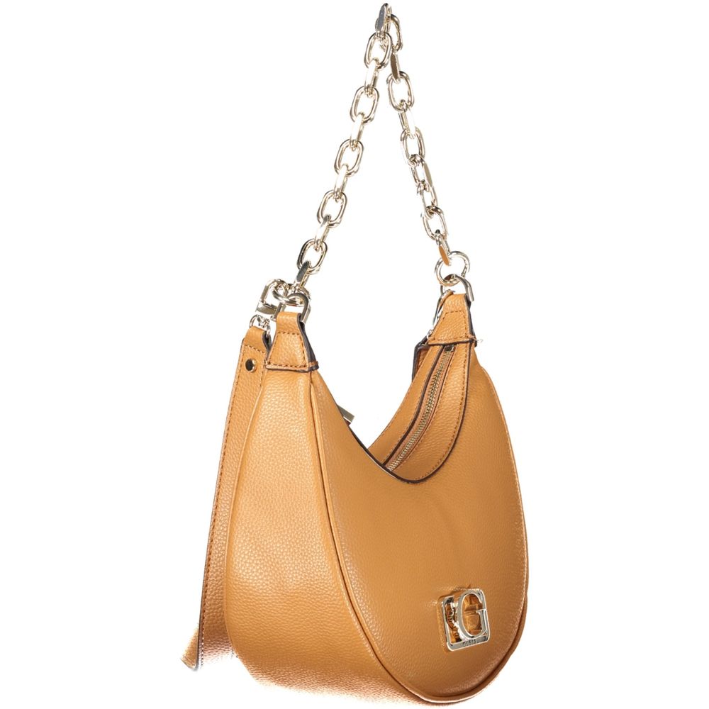 Guess Jeans Braune Polyethylen-Handtasche