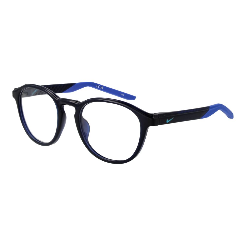 Nike Blue Stainless Steel Eyeglass Frames