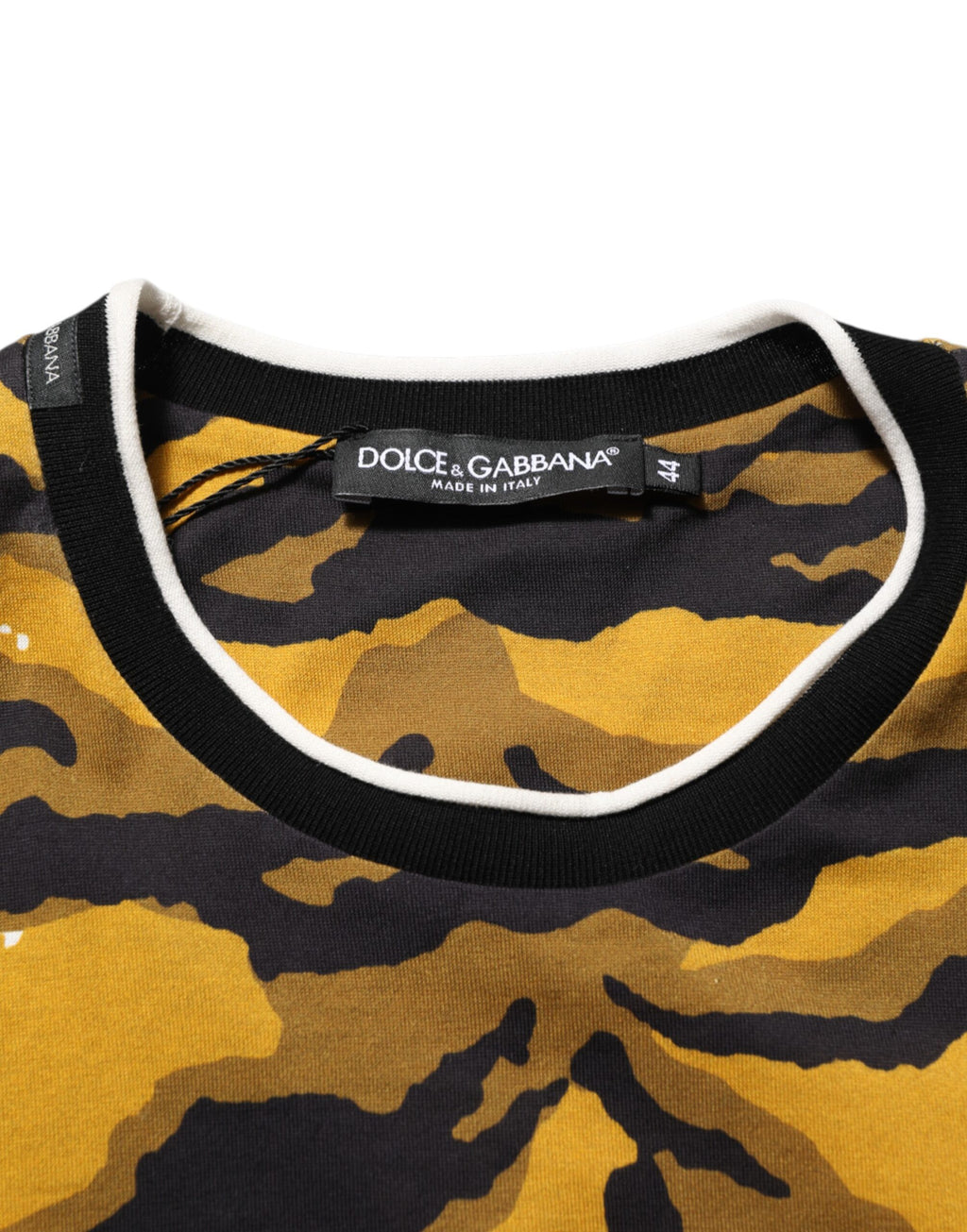 Dolce & Gabbana Multicolor Leopard Palm Leaf Men's Crew Neck T-Shirt