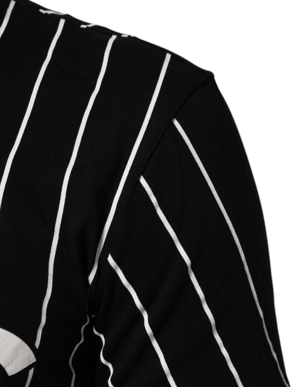 Dolce & Gabbana Black Cotton Crew Neck T-Shirt with Polka Dots