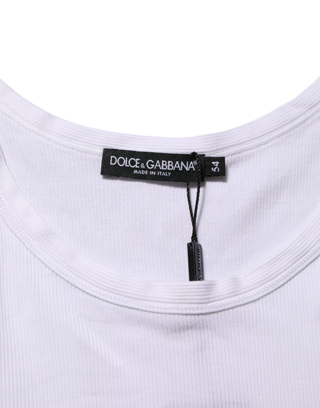 Dolce & Gabbana Weißes ärmelloses Rundhals-Tank-Top T-Shirt