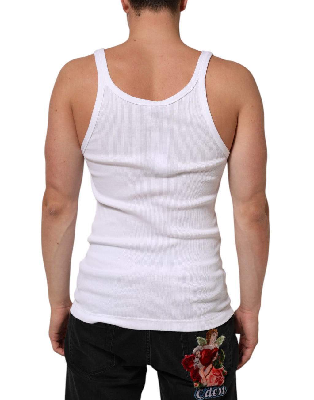 Dolce & Gabbana White Sleeveless Crew-Neck Tank Top T-Shirt