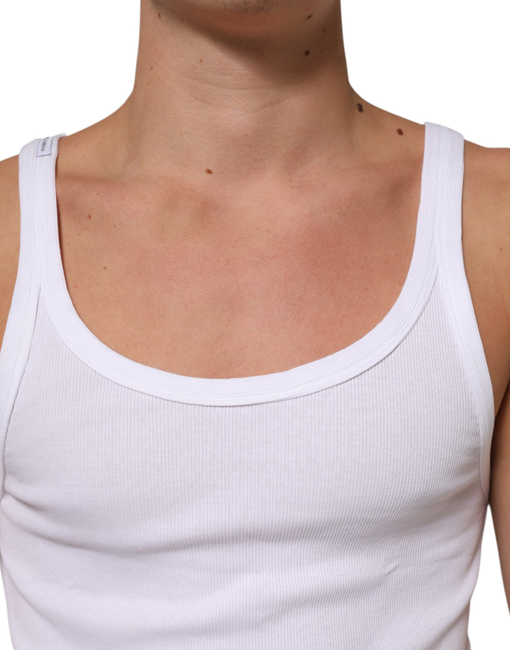 Dolce & Gabbana White Sleeveless Crew-Neck Tank Top T-Shirt