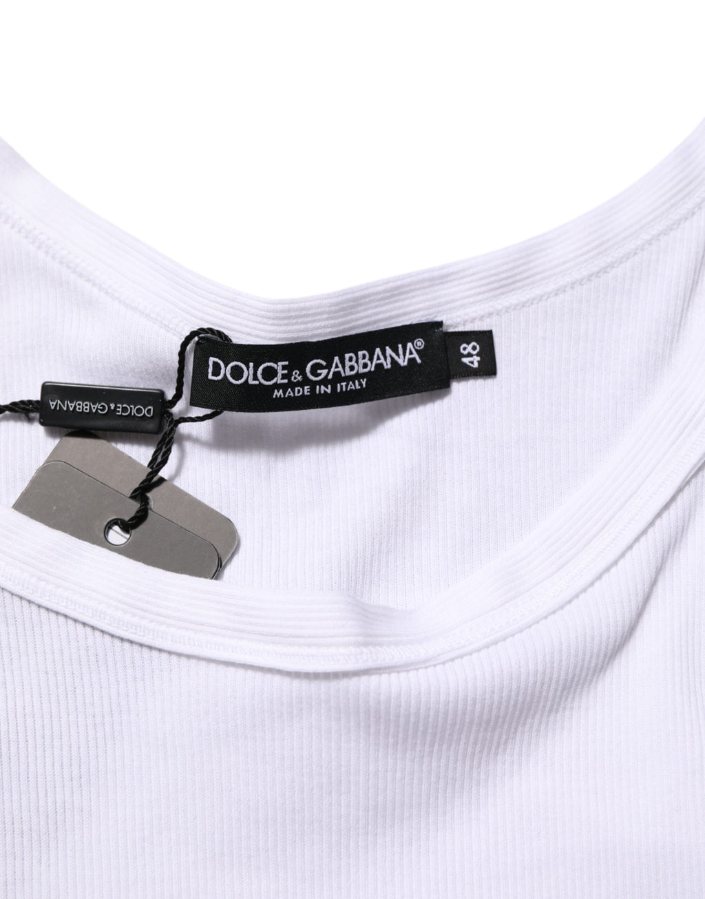Dolce & Gabbana White Sleeveless Crew-Neck Tank Top T-Shirt