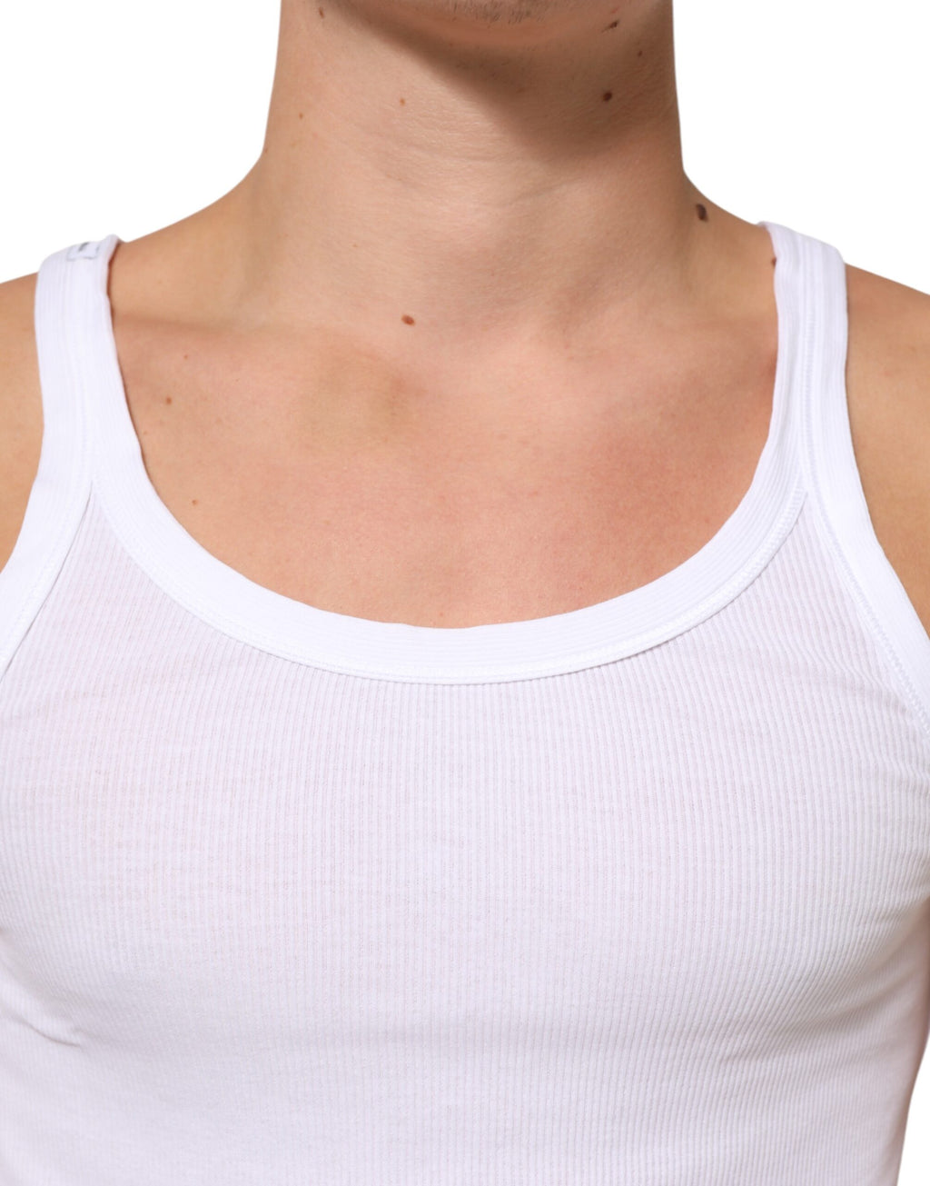 Dolce & Gabbana White Sleeveless Crew-Neck Tank Top T-Shirt