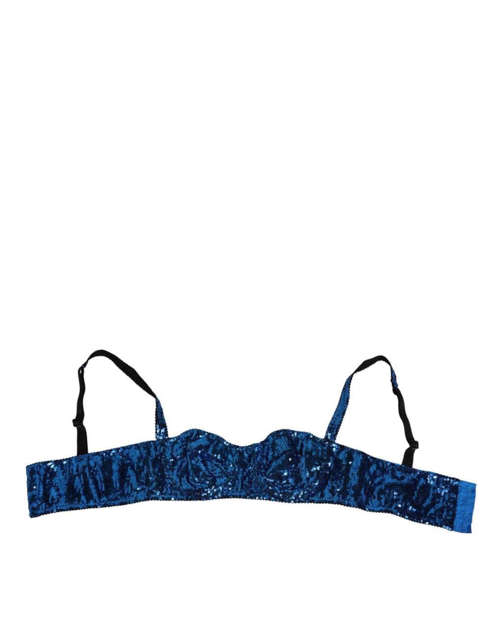 Dolce & Gabbana Blue Sequin Balconette Bra Lingerie