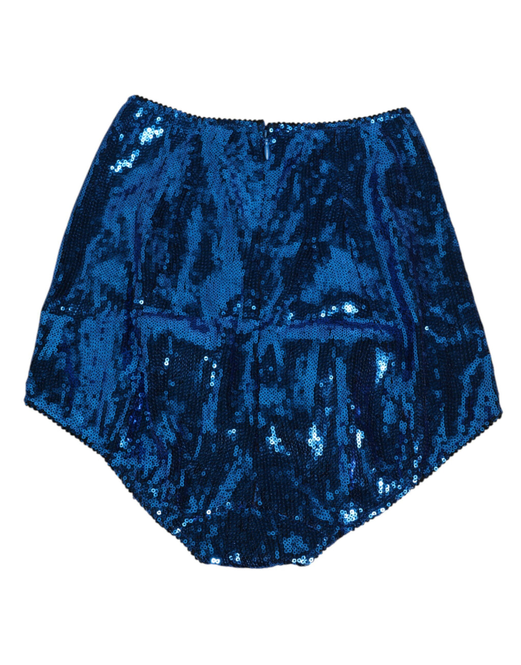 Dolce & Gabbana Blue High-Waisted Sequined Bodice Underwear