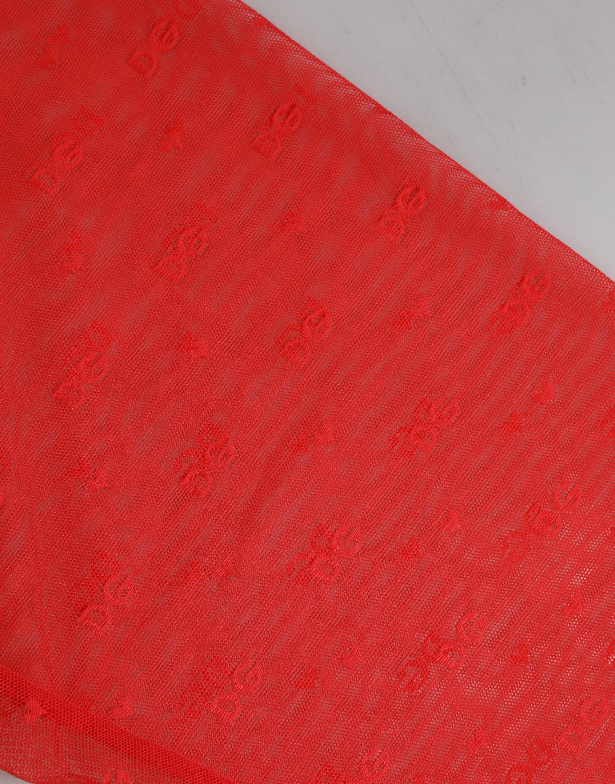 Dolce & Gabbana Red Logo Lace Tight Midi Underwear
