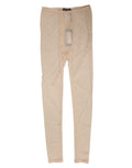 Dolce & Gabbana Beige Nylon Stretch Logo Lace Leggings Unterwäsche