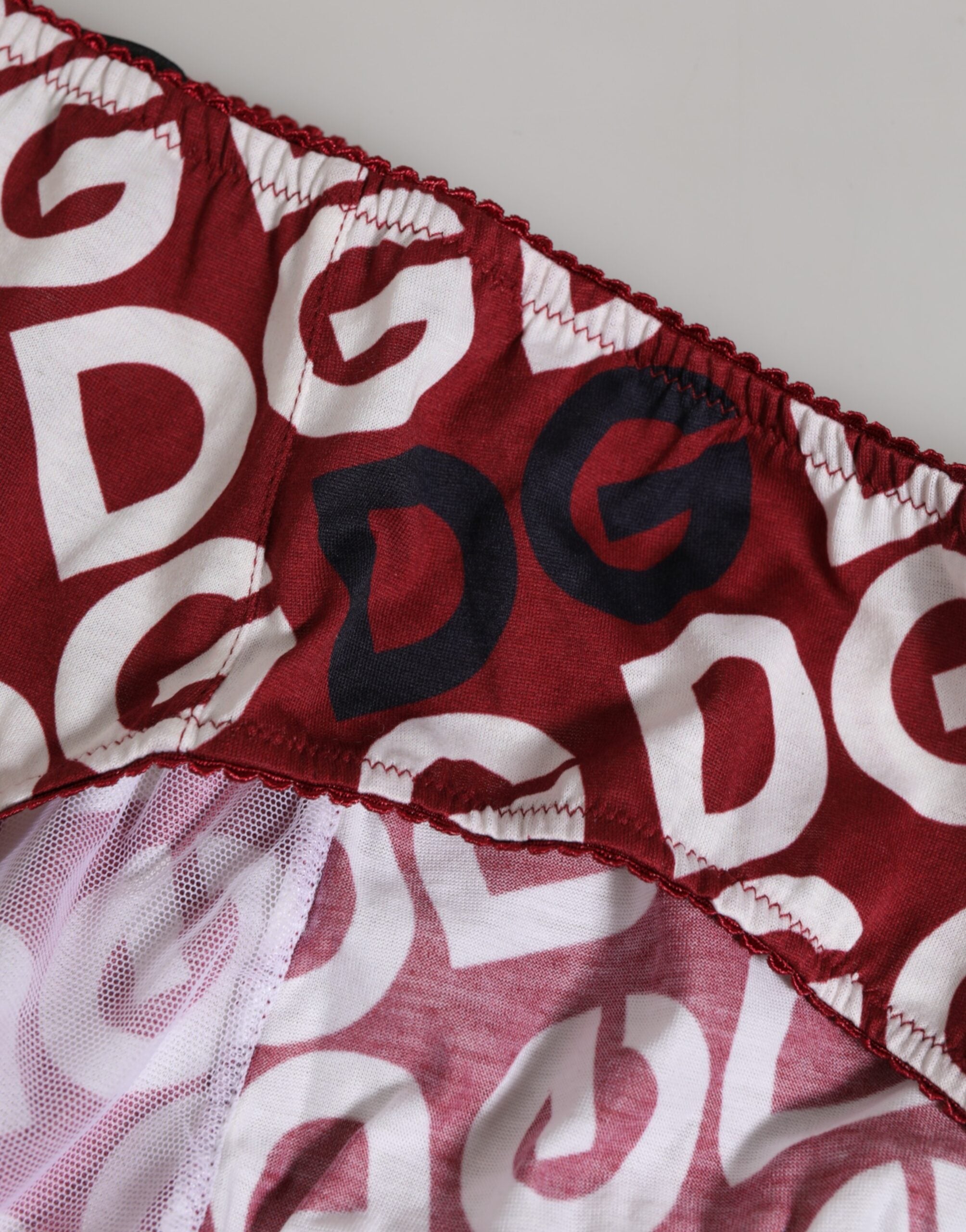 Dolce & Gabbana Bordeaux DG Logo Slip Bottom Brief Unterwäsche