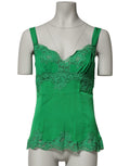 Dolce & Gabbana Grünes florales Spitzen-Tank-Dessous-Top Unterwäsche